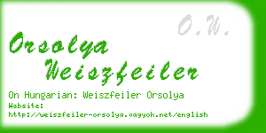 orsolya weiszfeiler business card